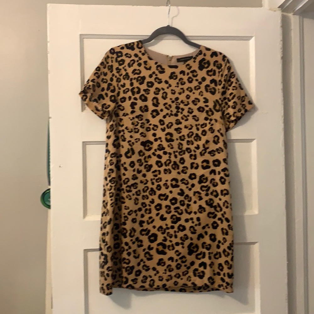 Fully lined cheetah print dress. Size M.